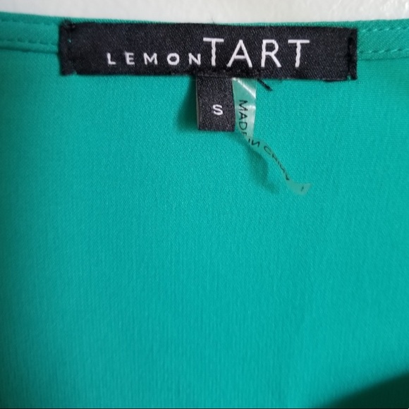 Lemon Tart Jade Button Up Blouse - Picture 3 of 6